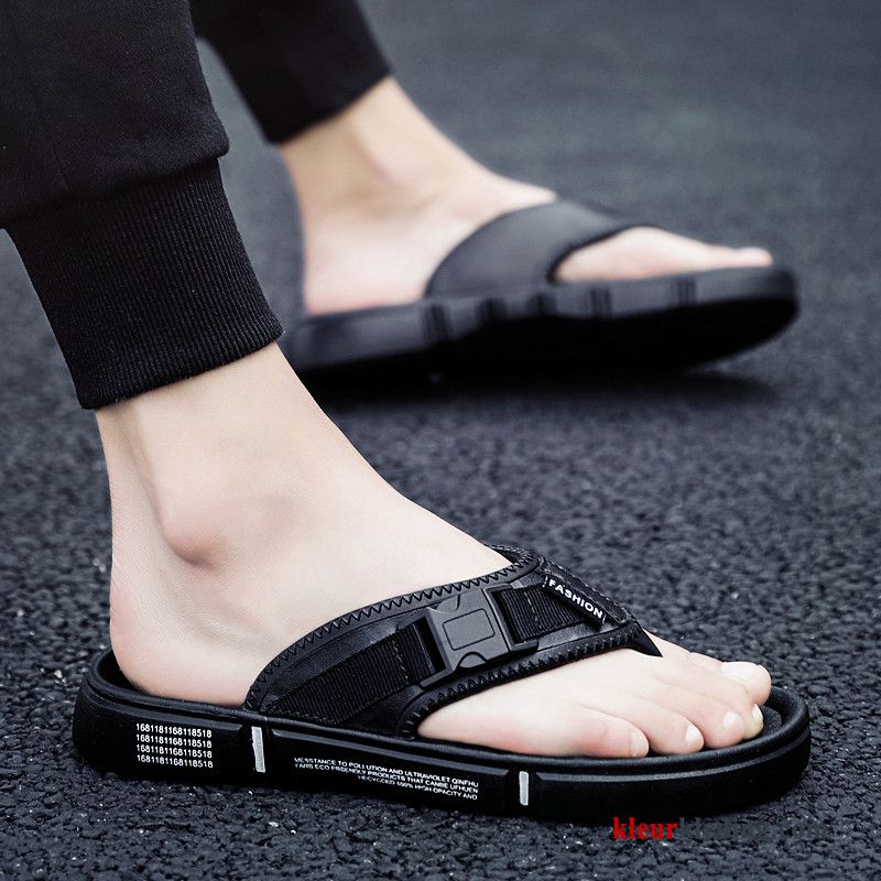 Flip Flops Slipper Sandaal Pantoffels Bovenkleding Schoenen Zomer Persoonlijk Strand Heren Zwart