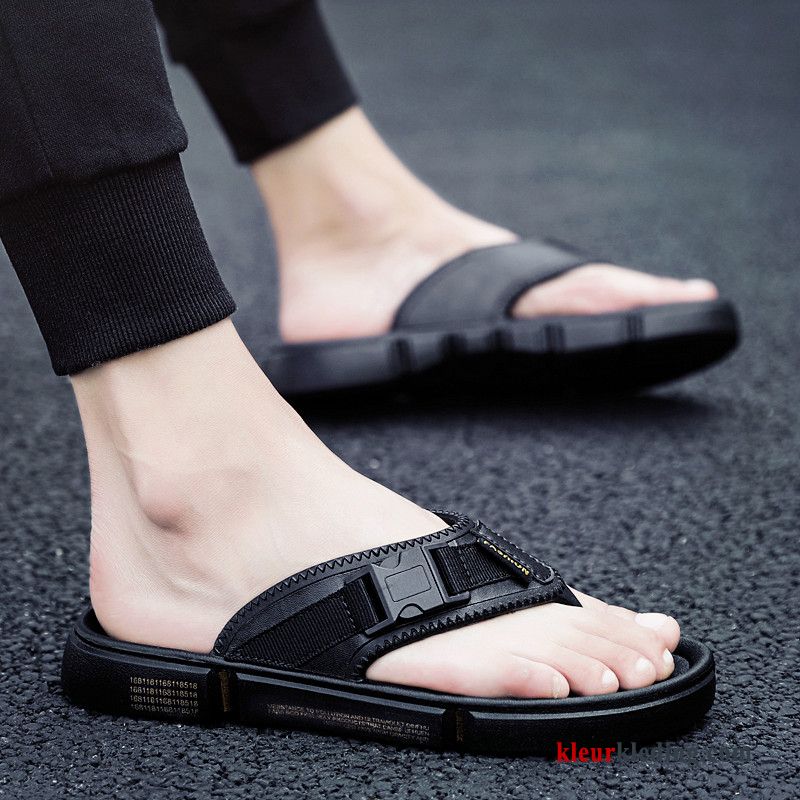 Flip Flops Slipper Sandaal Pantoffels Bovenkleding Schoenen Zomer Persoonlijk Strand Heren Zwart