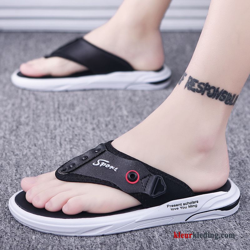 Flip Flops Trend Zachte Zolen Mannen Bovenkleding Slipper Pantoffels Persoonlijk Zomer Heren Wit