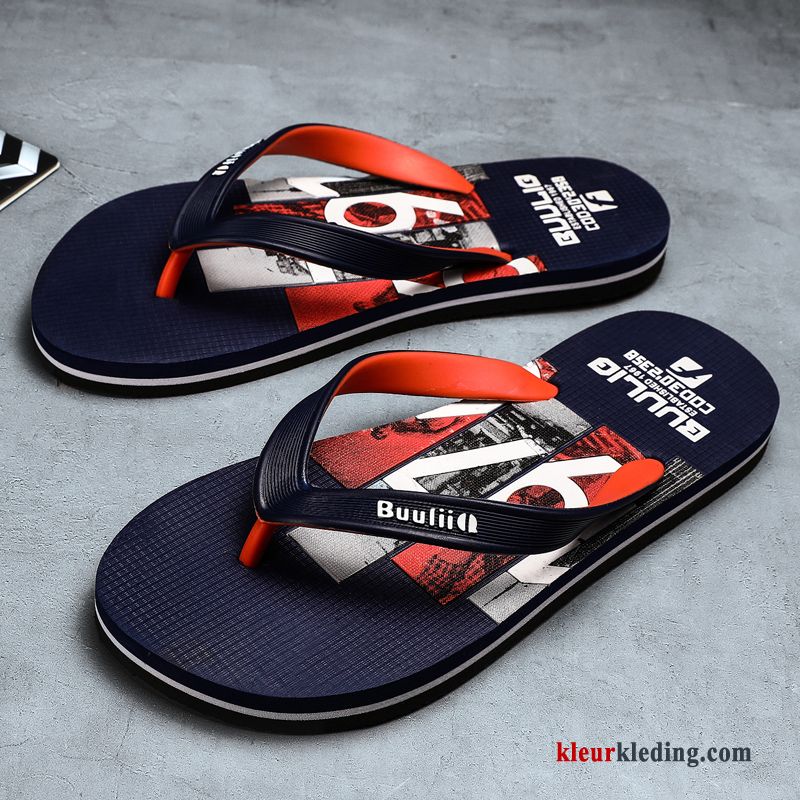 Flip Flops Zomer Antislip Student Persoonlijk Strand Mannen Schoenen Slipper Heren Blauw