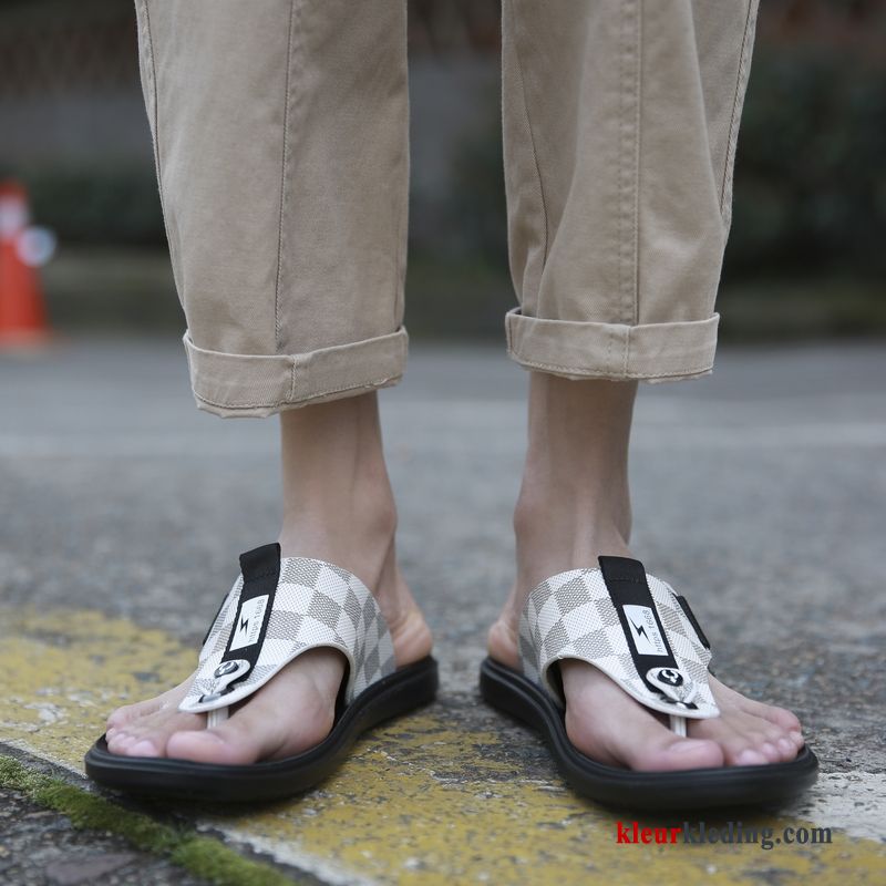 Flip Flops Zomer Mode Mannen Slipper Pantoffels Strand Persoonlijk Trend Heren Zwart