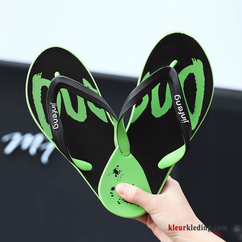 Flip Flops Zomer Outdoor Antislip Trend Sandaal Bovenkleding Slipper Schoenen Heren Groen