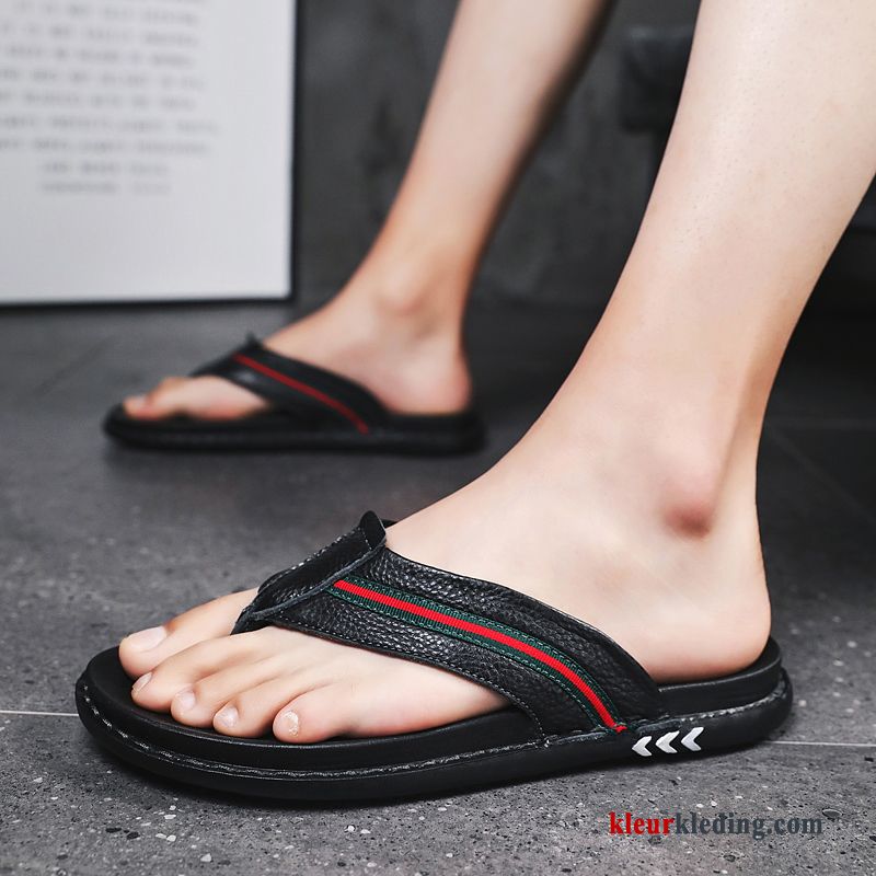 Flip Flops Zomer Pantoffels Strand Slipper Bovenkleding Antislip Sandaal Schoenen Heren Zwart