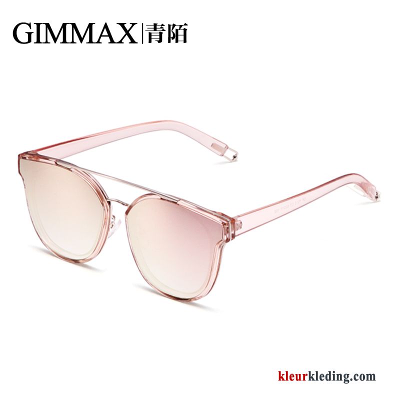 Groot Uv Bescherming Zonnebril Mode Kunst Roze Trend Meisje Dames Cyaan