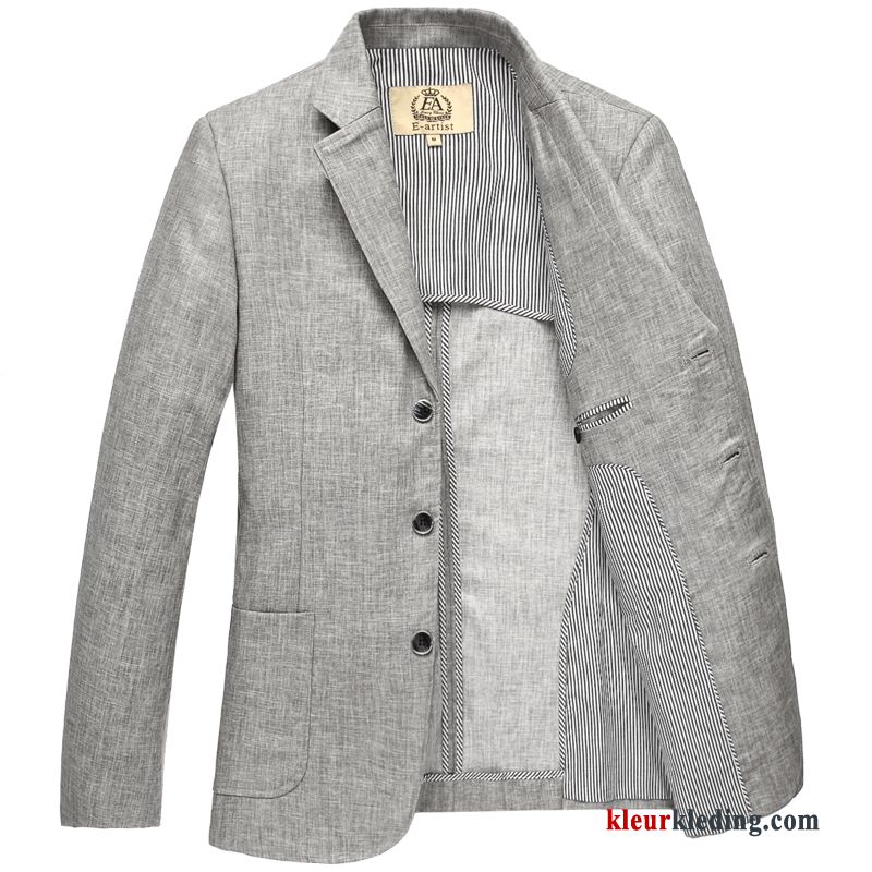 Grote Maten Bedrijf Jas Heren Blazer Pak Casual Slim Fit