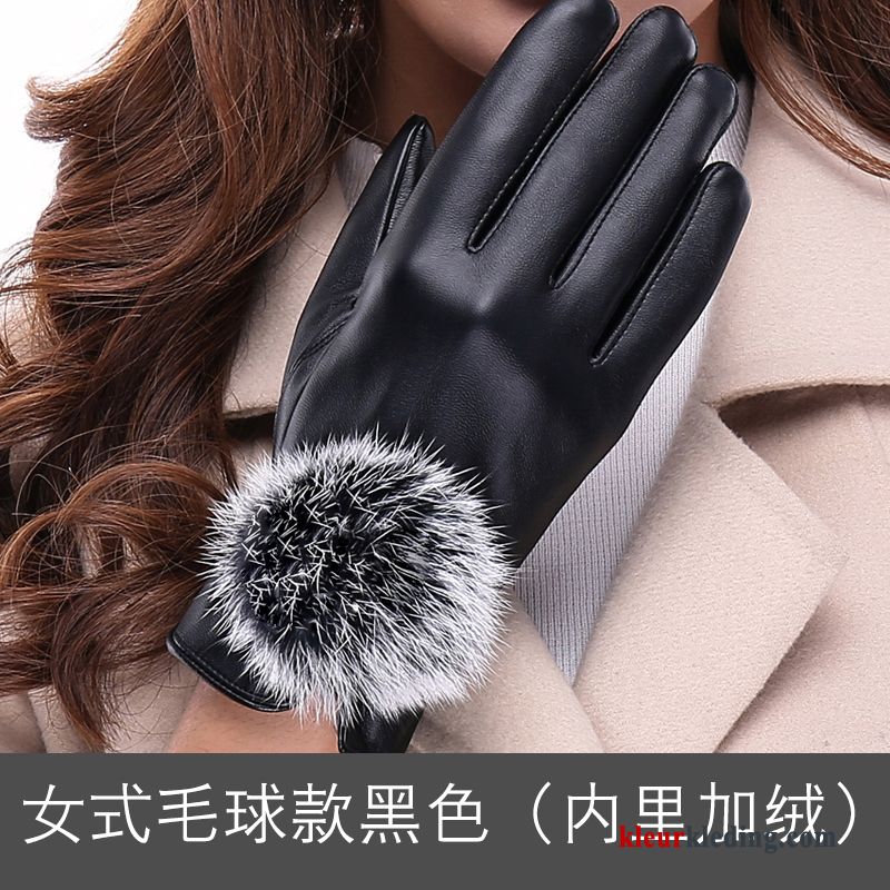 Handschoen Blijf Warm Dun Student Schattig Verdikken Herfst Leer Winter Dames