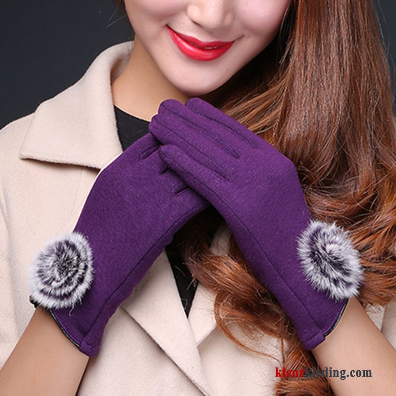 Handschoen Cyclus Fluweel Autorijden Blijf Warm Pluche Dames Herfst Winter