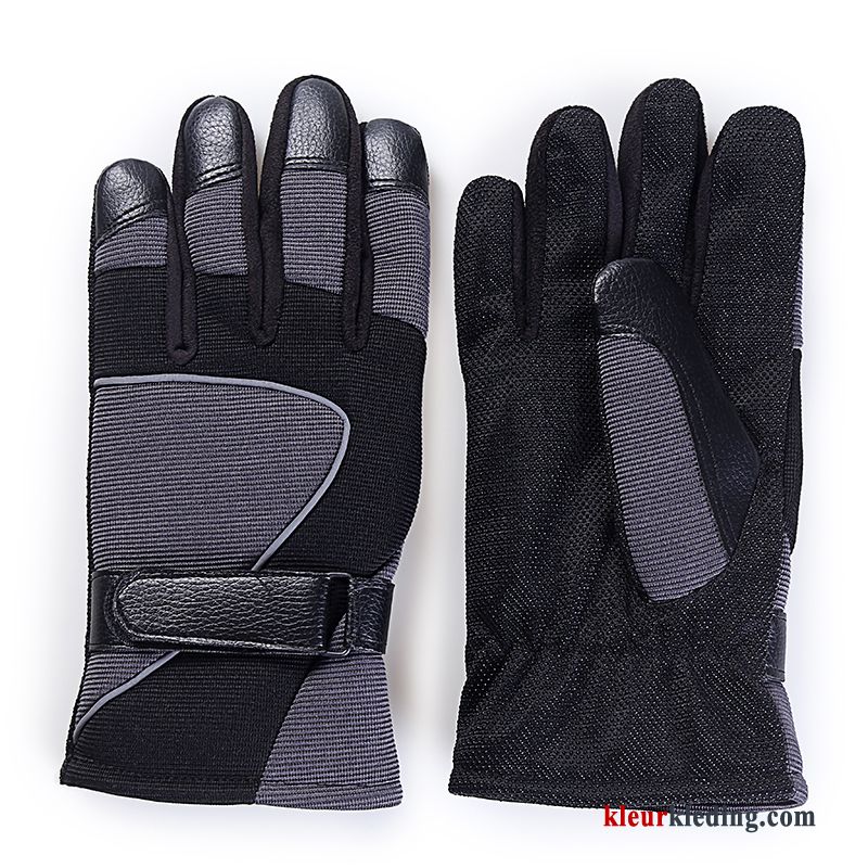 Handschoen Herfst Motorfiets Sport Winter Pluche Blijf Warm Verdikken Heren Rood