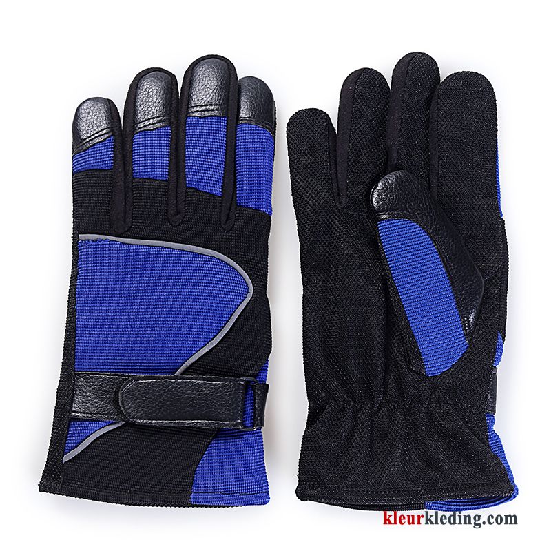 Handschoen Herfst Motorfiets Sport Winter Pluche Blijf Warm Verdikken Heren Rood