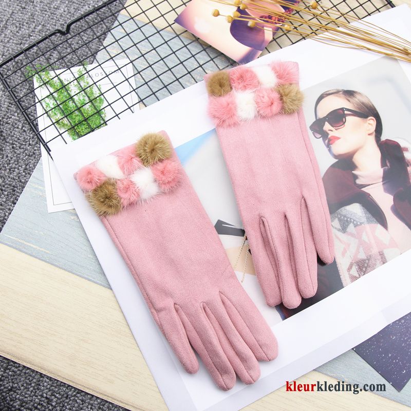 Handschoen Herfst Pluche Winter Verdikken Touchscreen Kasjmier Student Dames