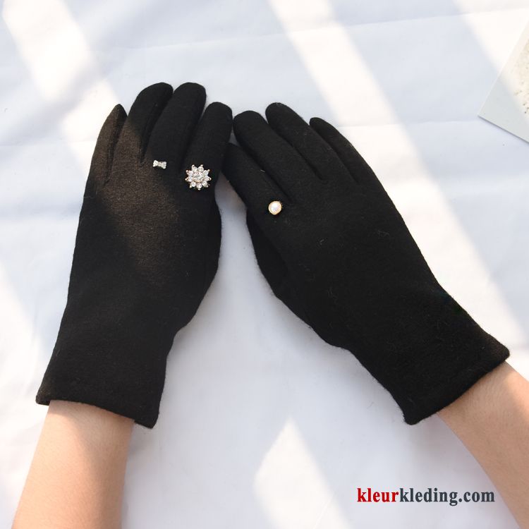 Handschoen Kasjmier Pluche Winter Touchscreen Blijf Warm Dames Wol