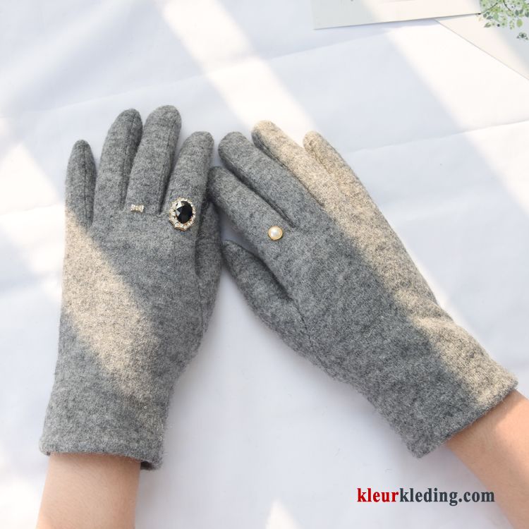 Handschoen Kasjmier Pluche Winter Touchscreen Blijf Warm Dames Wol