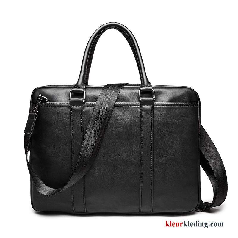 Handtas Aktetas Rugzak Business Casual Schoudertas Heren Messenger Tas Bruin