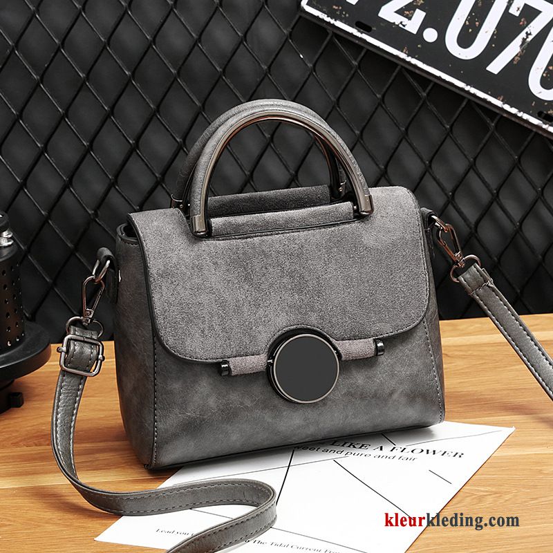 Handtas Mode Trend Kwaliteit Dames Messenger Tas Casual 2019 Nieuw Rood Zwart