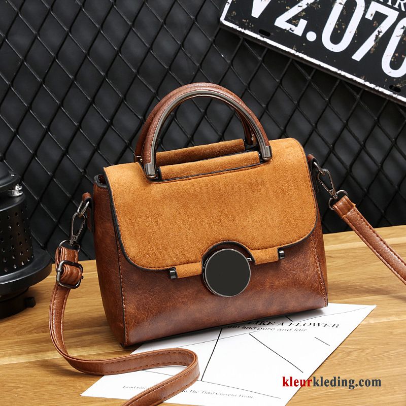 Handtas Mode Trend Kwaliteit Dames Messenger Tas Casual 2019 Nieuw Rood Zwart