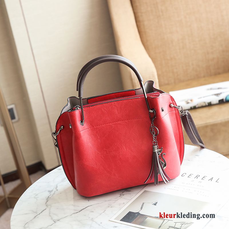 Handtas Tas Alle Wedstrijden Dames Messenger Tas Nieuw Winter Trend Herfst Rood