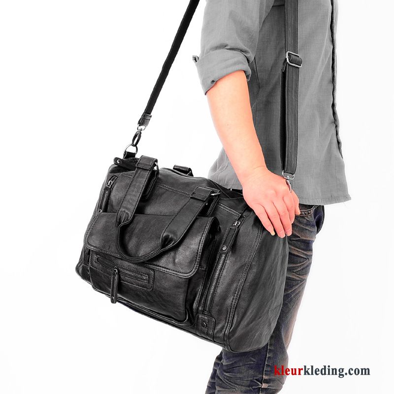 Handtas Trend Casual Messenger Tas Reizen Schoudertas Heren Nieuw Zwart