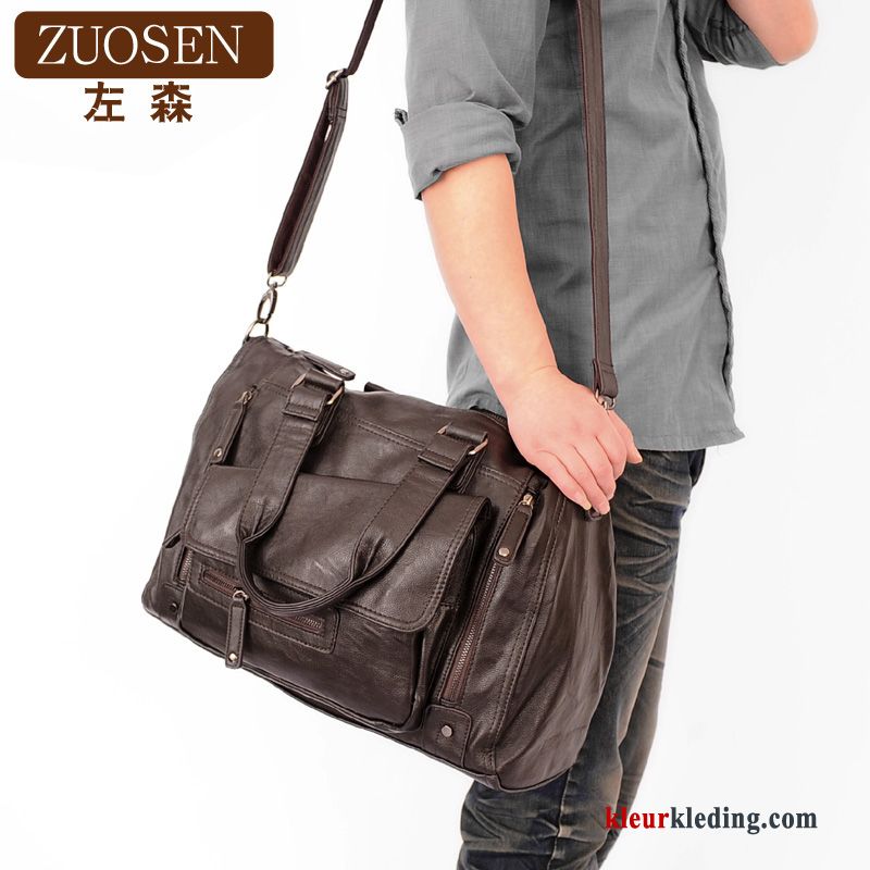 Handtas Trend Casual Messenger Tas Reizen Schoudertas Heren Nieuw Zwart