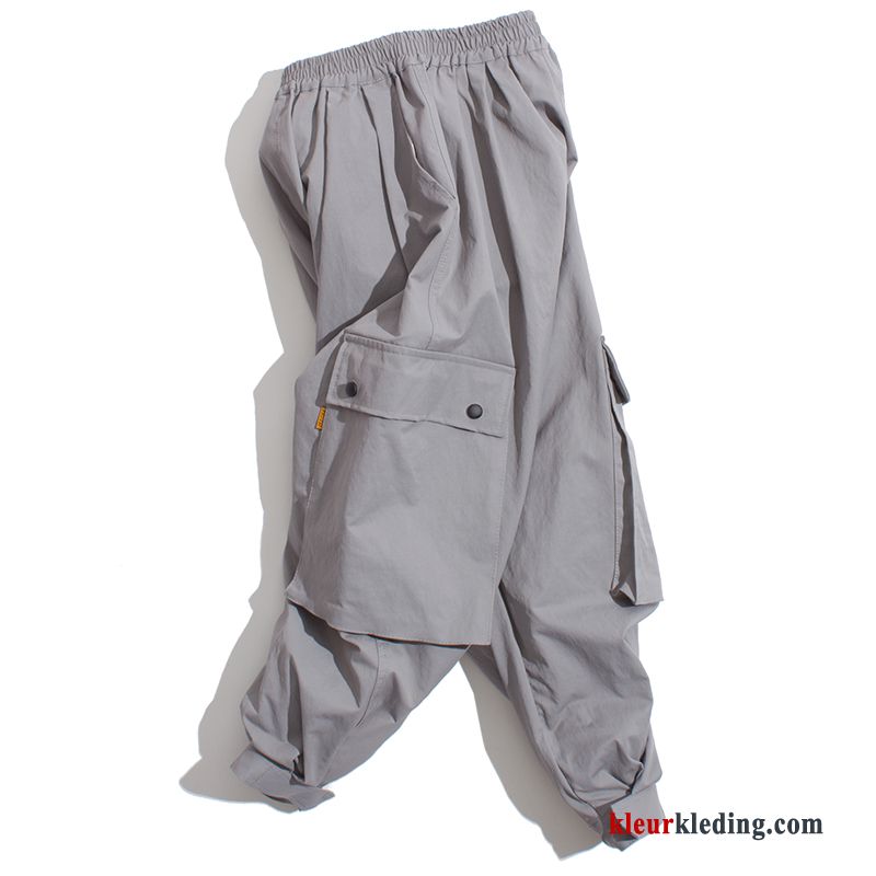 Harlan Vintage Casual Broek Nieuw Groen Cargo Broek Heren Losse