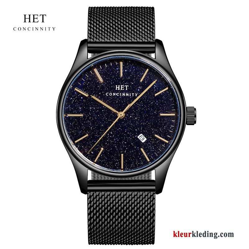 Heren 2019 Nieuw Sterrenhemel Trend Mode Waterdicht Horloge Rood Zwart Gouden