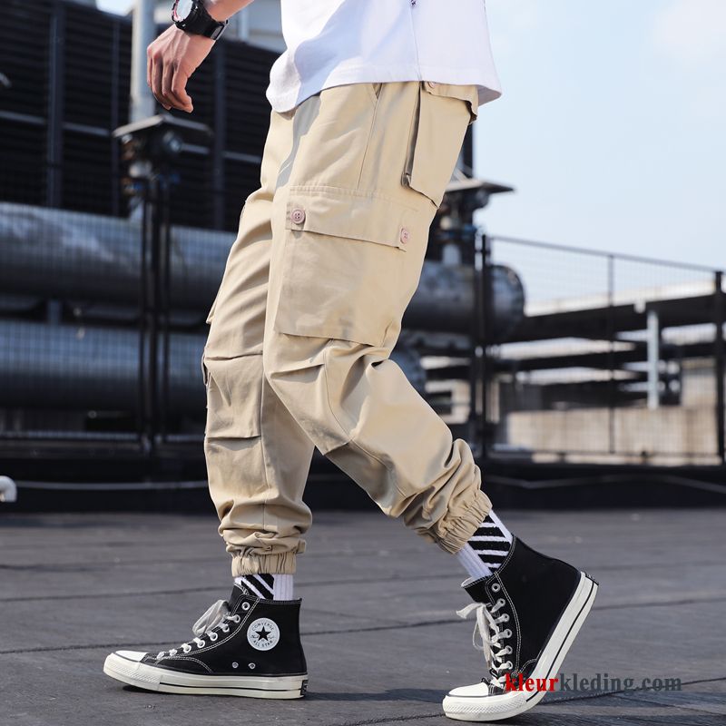 Heren Cargo Broek Grote Maten Broek Khaki Strak Zomer Trend Trendy Merk Casual