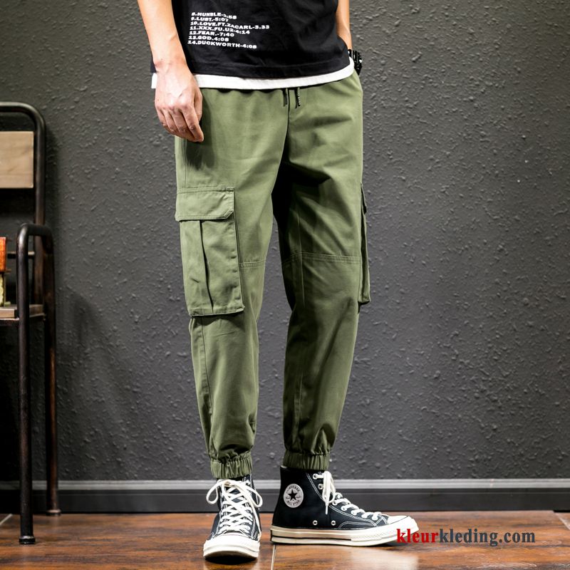 Heren Cargo Broek Grote Maten Broek Khaki Strak Zomer Trend Trendy Merk Casual