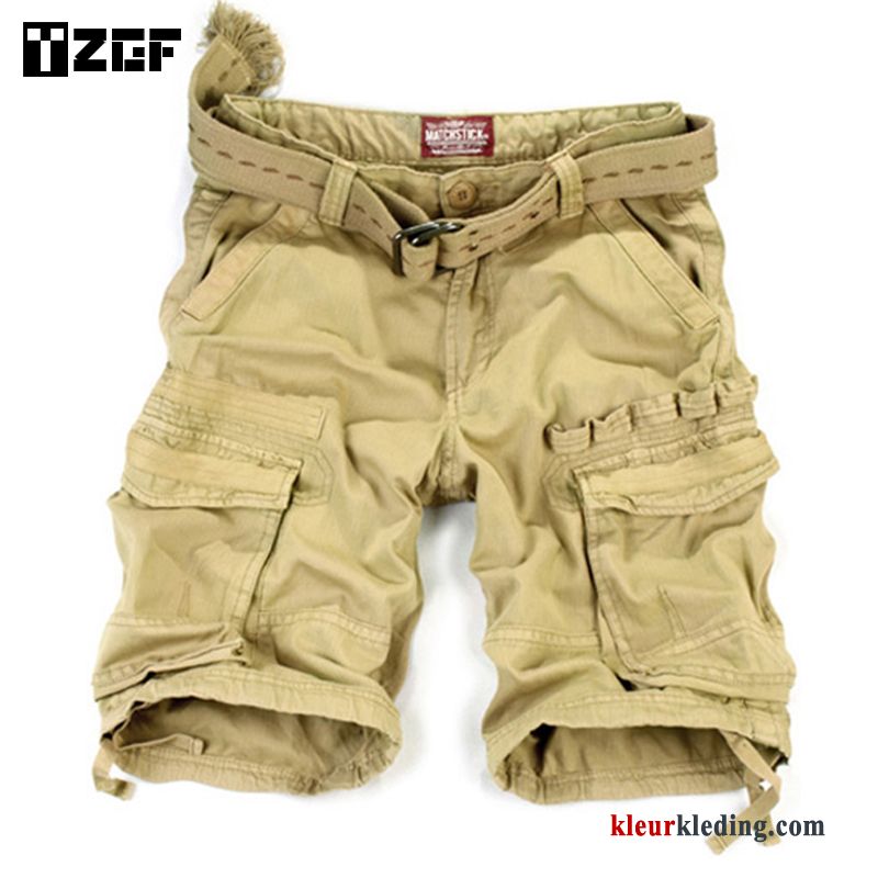 Heren Cargo Korte Broek Camouflage Losse Rechtdoor Grote Maten Zomer Casual