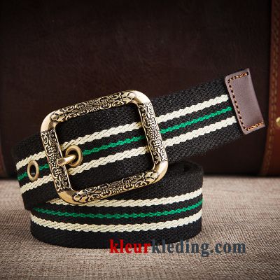 Heren Dames Kleur Casual Outdoor Riem Smal Veiligheidsspeld