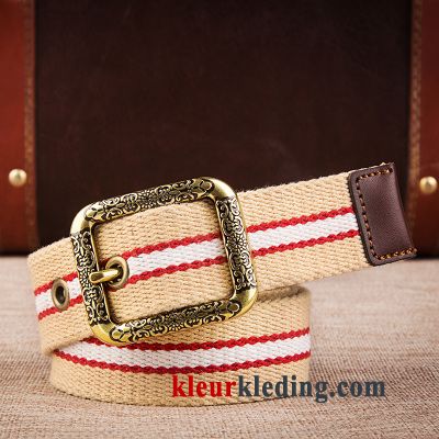 Heren Dames Kleur Casual Outdoor Riem Smal Veiligheidsspeld