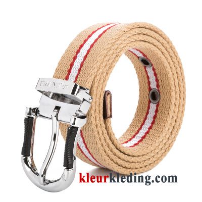 Heren Dames Kleur Casual Outdoor Riem Smal Veiligheidsspeld