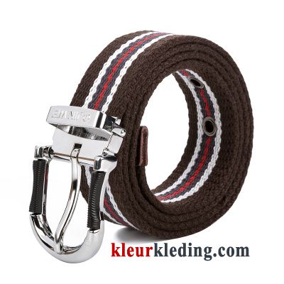 Heren Dames Kleur Casual Outdoor Riem Smal Veiligheidsspeld