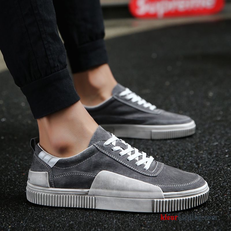 Heren Echt Leer Sportschoenen Casual Trend Mannen Alle Wedstrijden Skateboard Schoenen 2018 Rood