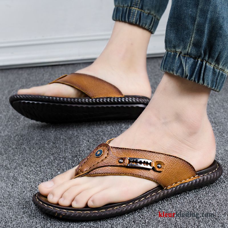 Heren Flip Flops Bovenkleding Mode Mannen Strand Pantoffels Zomer Outdoor Sandaal