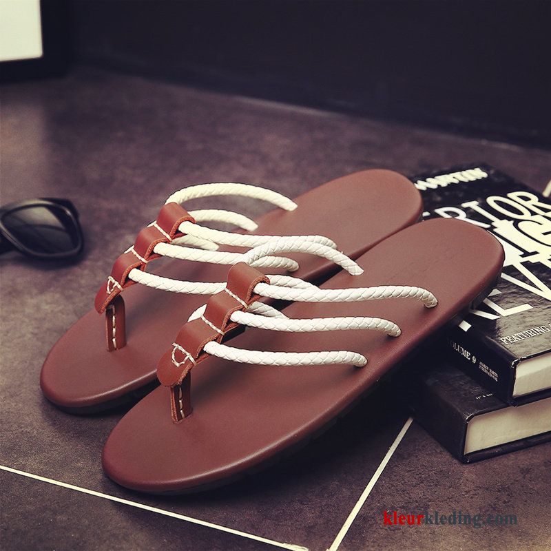 Heren Flip Flops Mannen Pantoffels Schoenen Zomer Strand Brits Slipper Slijtvastheid Zwart