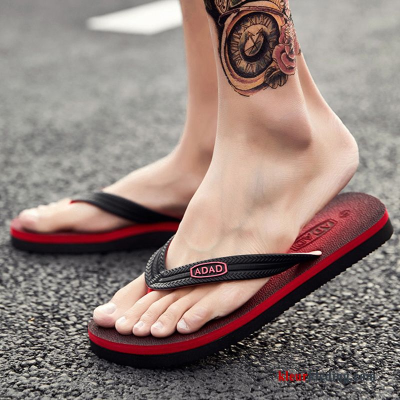 Heren Flip Flops Outdoor Trend Mannen Bovenkleding Schoenen Ademende Slipper Sandaal Zwart