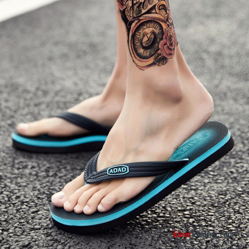 Heren Flip Flops Outdoor Trend Mannen Bovenkleding Schoenen Ademende Slipper Sandaal Zwart