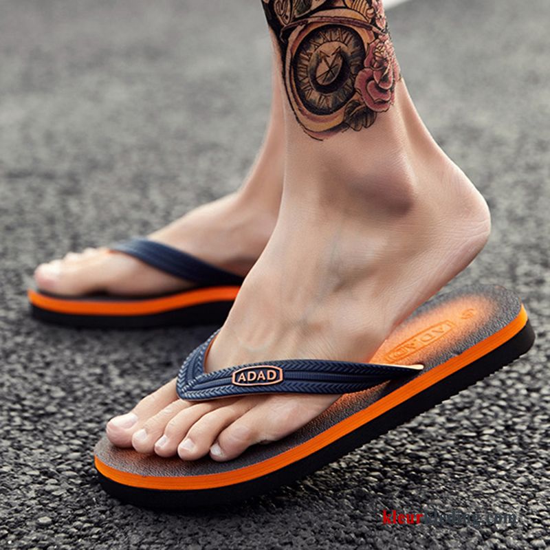Heren Flip Flops Outdoor Trend Mannen Bovenkleding Schoenen Ademende Slipper Sandaal Zwart