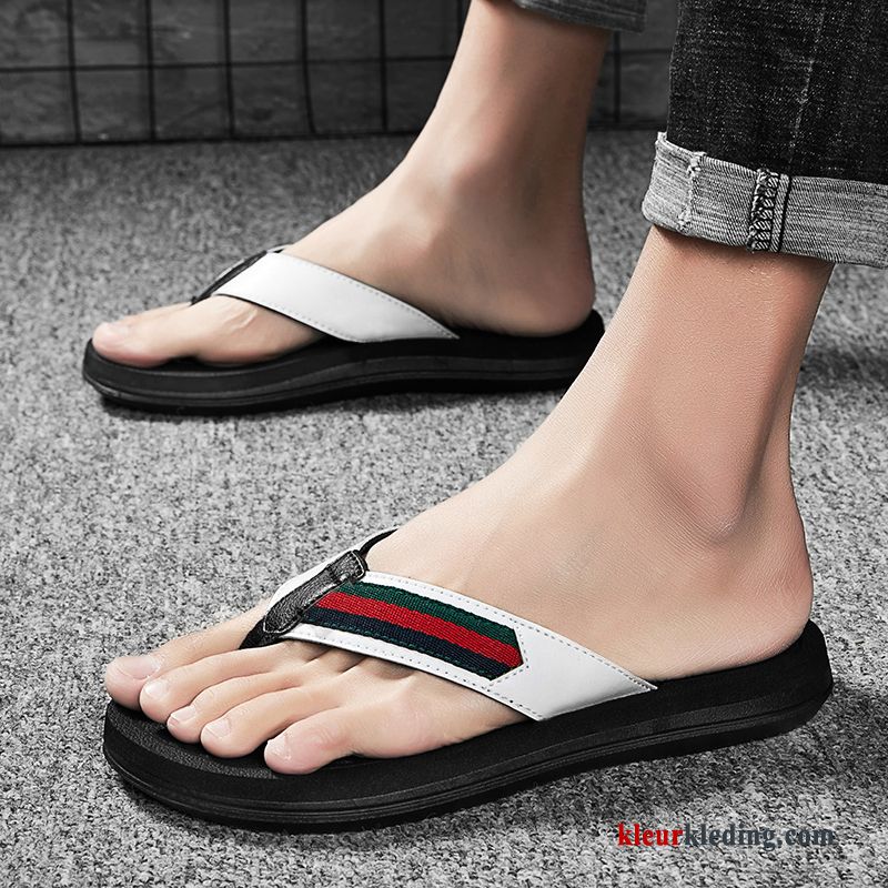 Heren Flip Flops Outdoor Trend Mannen Bovenkleding Schoenen Ademende Slipper Sandaal Zwart