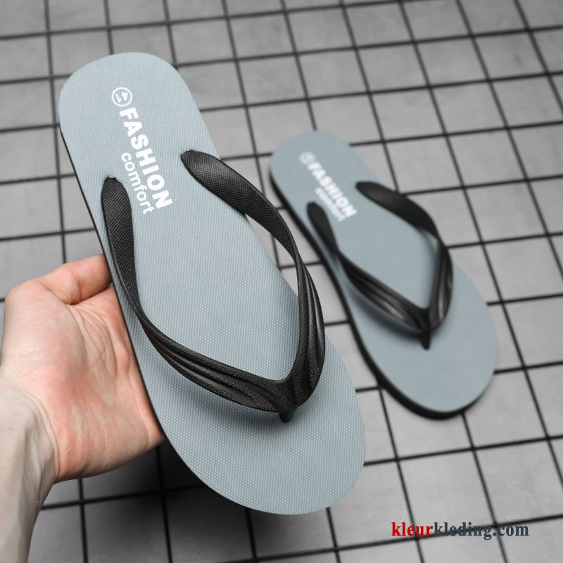 Heren Flip Flops Outdoor Trend Mannen Bovenkleding Schoenen Ademende Slipper Sandaal Zwart