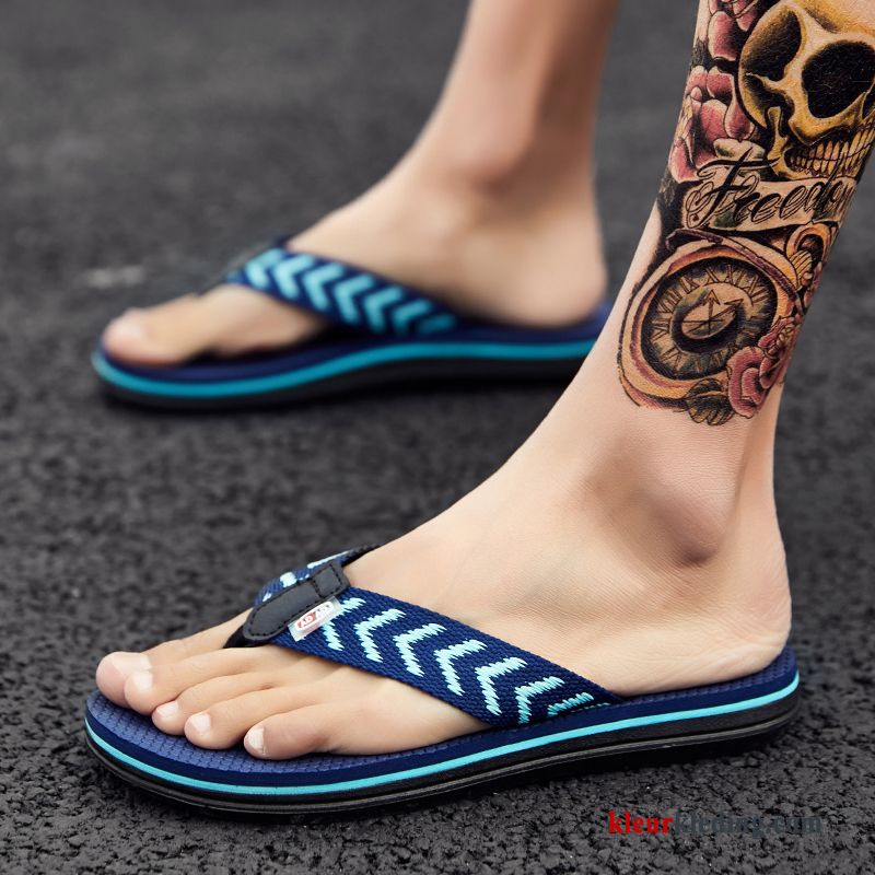 Heren Flip Flops Outdoor Trend Mannen Bovenkleding Schoenen Ademende Slipper Sandaal Zwart