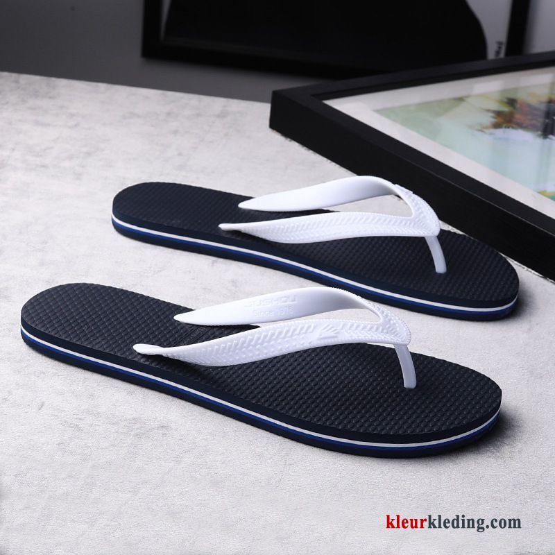 Heren Flip Flops Persoonlijk Trend Bovenkleding Schoenen Pantoffels Mannen Strand Zomer Zwart