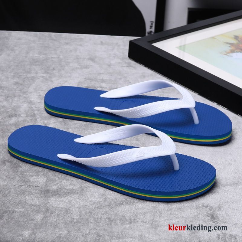 Heren Flip Flops Persoonlijk Trend Bovenkleding Schoenen Pantoffels Mannen Strand Zomer Zwart