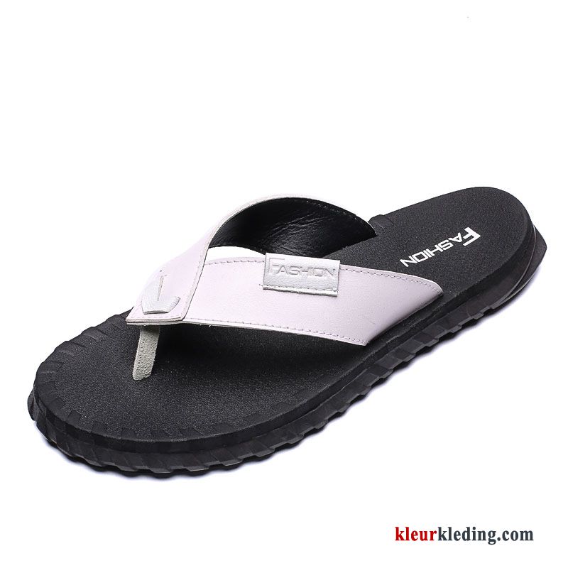 Heren Flip Flops Slipper Casual Trend Zomer Antislip Alle Wedstrijden Pantoffels Mode Zwart