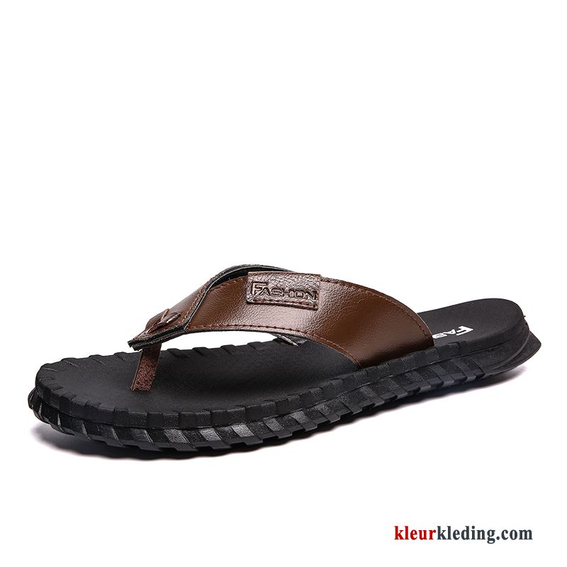 Heren Flip Flops Slipper Casual Trend Zomer Antislip Alle Wedstrijden Pantoffels Mode Zwart