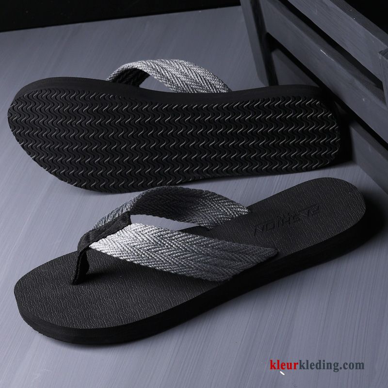 Heren Flip Flops Slipper Outdoor Mannen Pantoffels Strand Schoenen Zomer 2018 Zwart