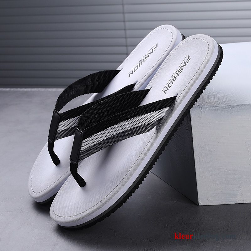 Heren Flip Flops Slipper Persoonlijk Bovenkleding Antislip Outdoor Mannen Pantoffels Sandaal Wit