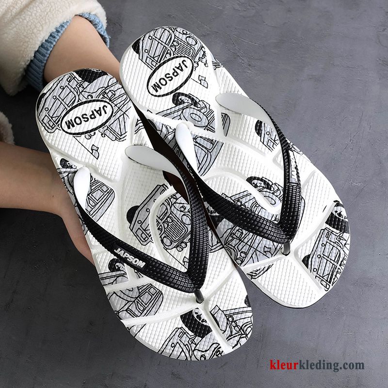 Heren Flip Flops Strand Bovenkleding Zomer Slipper Persoonlijk Schoenen Outdoor Mannen Zwart