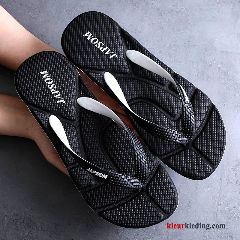 Heren Flip Flops Strand Bovenkleding Zomer Slipper Persoonlijk Schoenen Outdoor Mannen Zwart