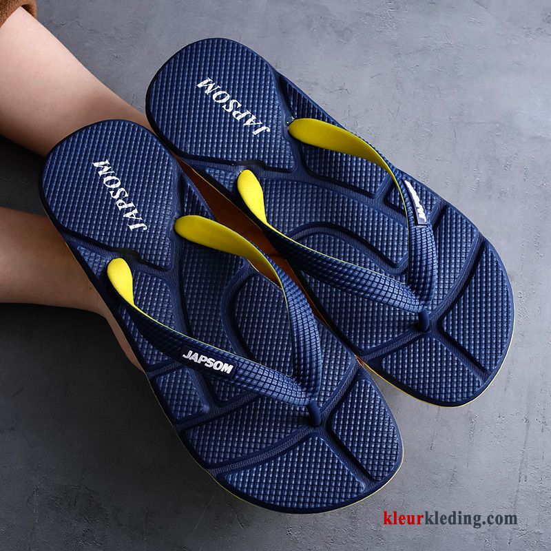 Heren Flip Flops Strand Bovenkleding Zomer Slipper Persoonlijk Schoenen Outdoor Mannen Zwart