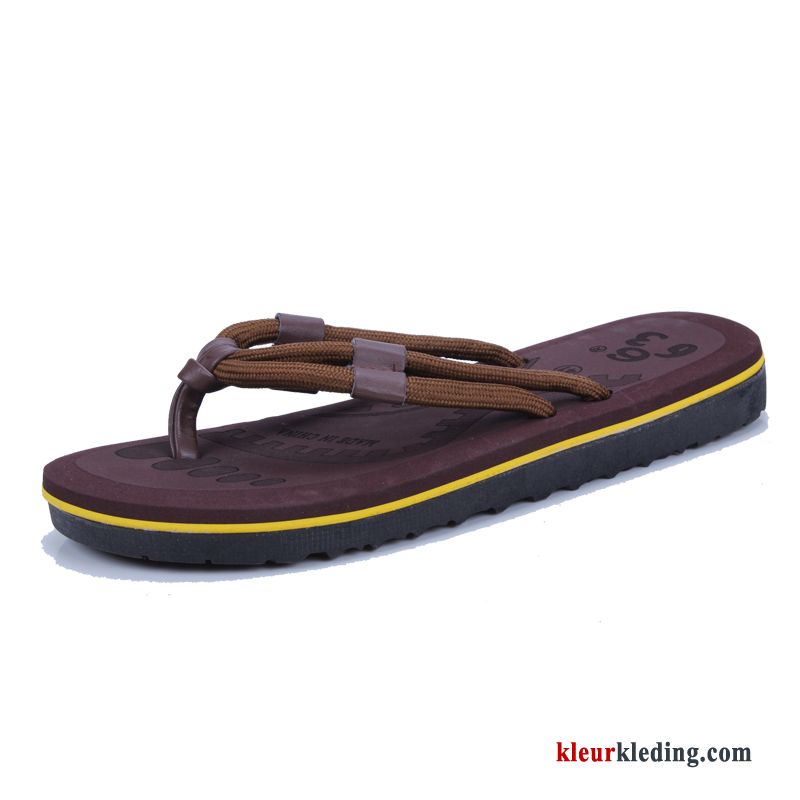 Heren Flip Flops Strand Zomer Mannen Casual Antislip Trend Bovenkleding Persoonlijk Rood